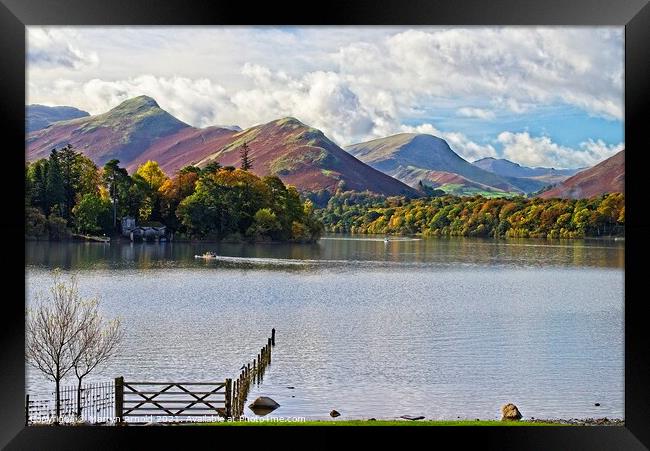 Catbells Fell and Skelgill across Derwentwater Framed Print by Martyn Arnold