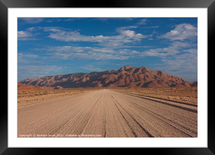 Namib Naukluft Mountains and Desert Namibia Africa Framed Mounted Print by Barbara Jones