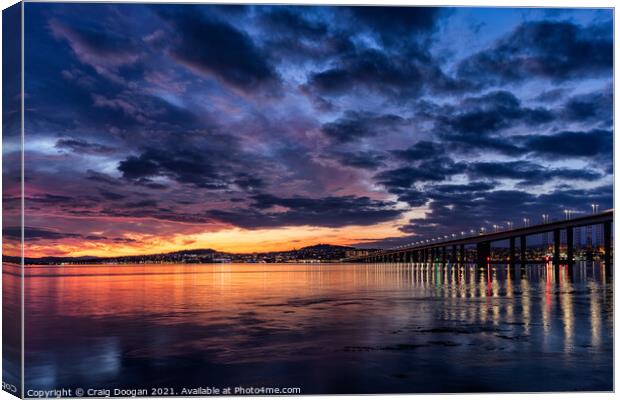 Dundee City Sunset Canvas Print by Craig Doogan