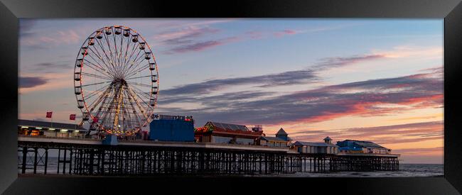 Blackpool Central Pier Panoramic Framed Print by Glen Allen