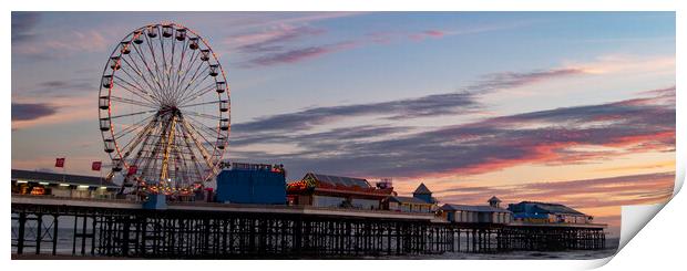 Blackpool Central Pier Panoramic Print by Glen Allen
