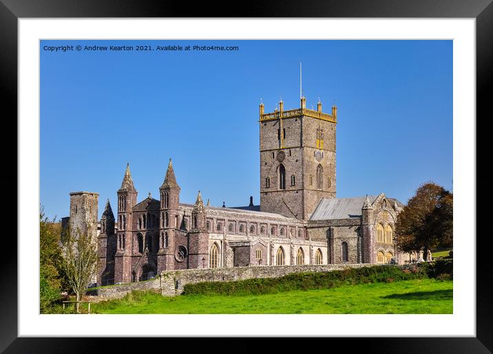 St David's Cathedral, Pembrokeshire, Wales Framed Mounted Print by Andrew Kearton