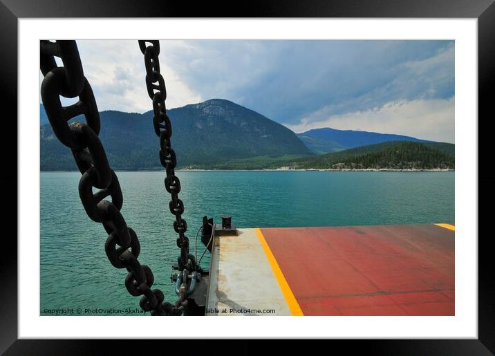 Creative composition of a dock giant chain link Framed Mounted Print by PhotOvation-Akshay Thaker