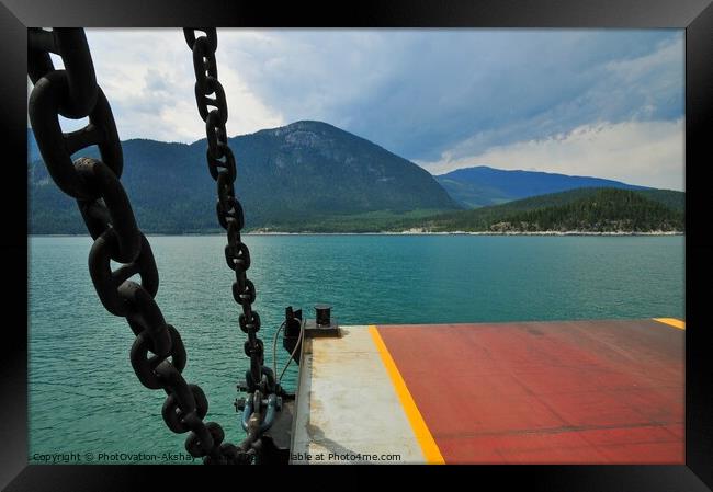 Creative composition of a dock giant chain link Framed Print by PhotOvation-Akshay Thaker