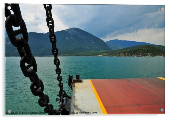 Creative composition of a dock giant chain link Acrylic by PhotOvation-Akshay Thaker