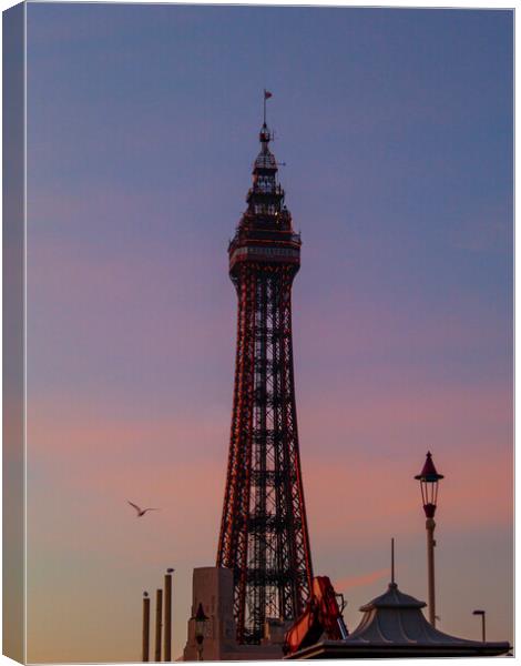Blackpool Tower - Sunset Canvas Print by Glen Allen