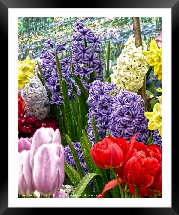 A Symphony of Spring Flowers Framed Mounted Print by Deanne Flouton