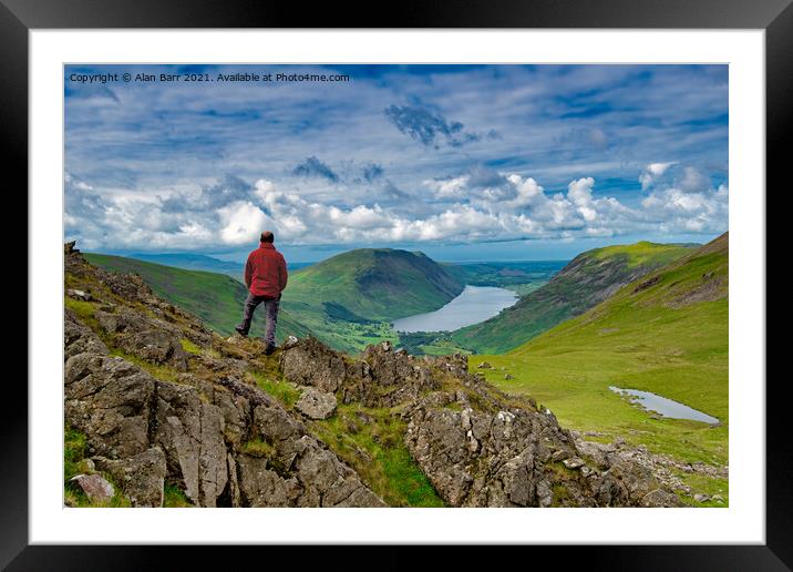 Lake District Great Gable and Wast Water Framed Mounted Print by Alan Barr