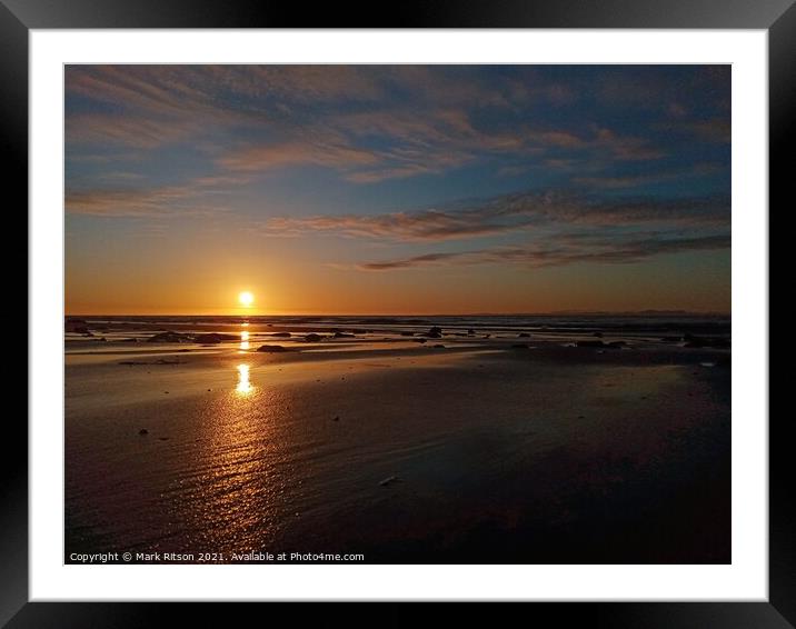 Brown sands of the Solway Framed Mounted Print by Mark Ritson