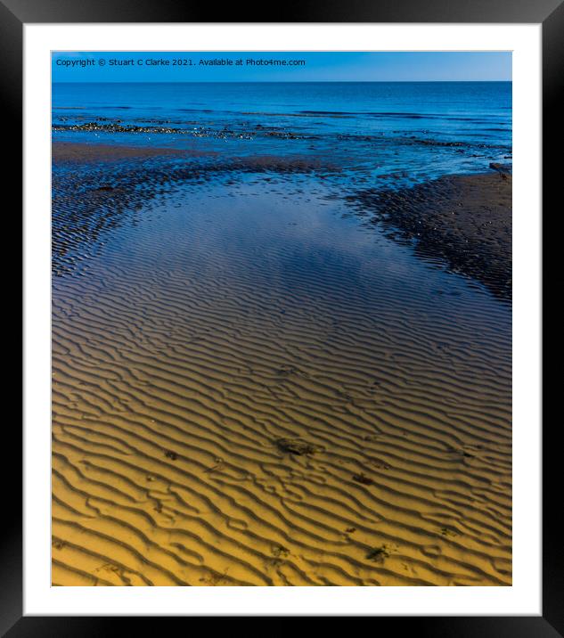 Ripples in the sand Framed Mounted Print by Stuart C Clarke