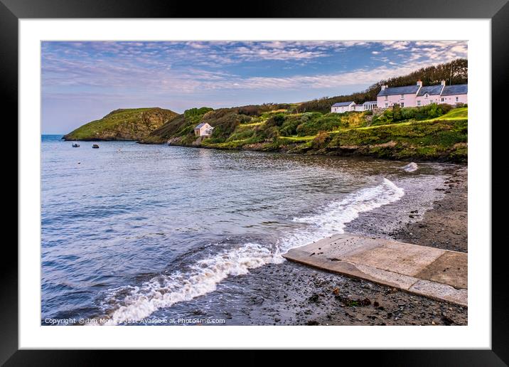 Sunrise Serenity at Abercastle Harbour Framed Mounted Print by Jim Monk