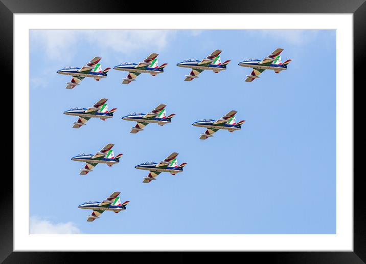 Italian Air Force Frecce Tricolori Framed Mounted Print by Jason Wells