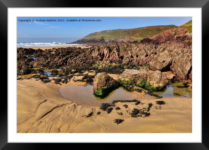 Freshwater West, Pembrokeshire Framed Mounted Print by Andrew Kearton