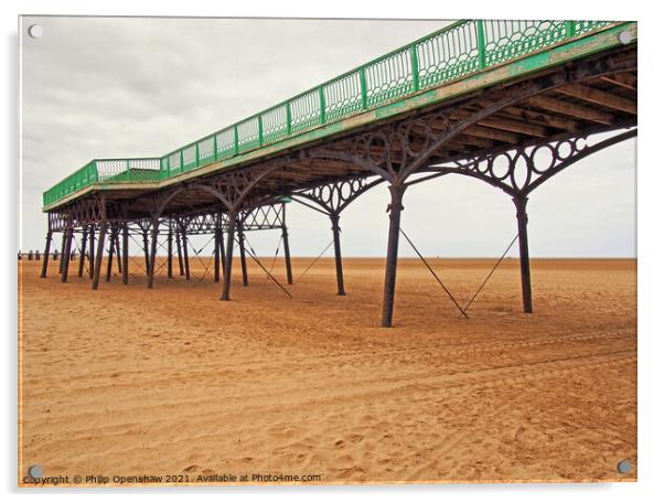 Historic victorian pier at saint annes on sea in Blackpool Acrylic by Philip Openshaw