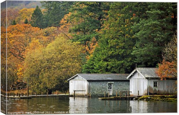 Lake District boat housesOutdoor  Canvas Print by Mark ODonnell