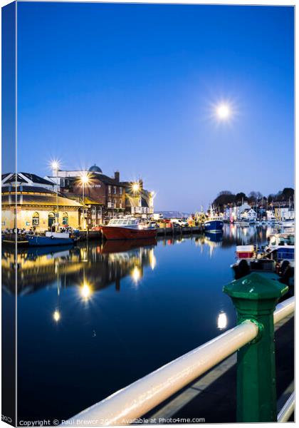 Weymouth Harbour in Dorset  Canvas Print by Paul Brewer