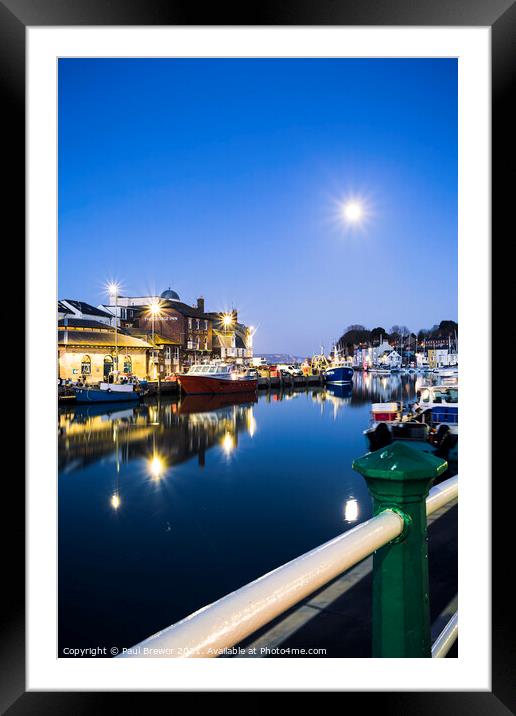 Weymouth Harbour in Dorset  Framed Mounted Print by Paul Brewer