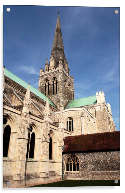 Chichester cathedral Acrylic by Neil Overy