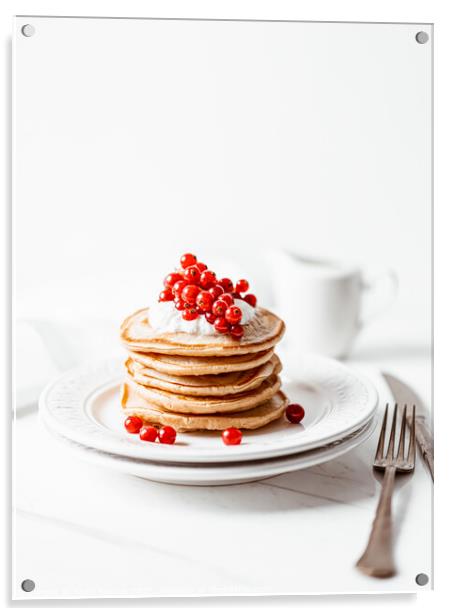 American Pancakes, Cranberry Fruits Acrylic by Radu Bercan