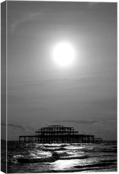 Brighton West Pier  Canvas Print by Neil Overy