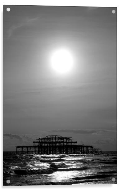 Brighton West Pier  Acrylic by Neil Overy
