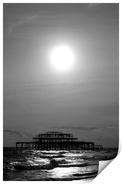 Brighton West Pier  Print by Neil Overy