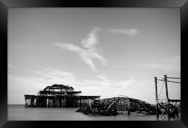 Brighton West Pier Framed Print by Neil Overy