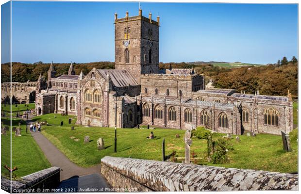 St David's Cathedral, Pembrokeshire. Canvas Print by Jim Monk