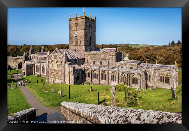 St David's Cathedral, Pembrokeshire. Framed Print by Jim Monk