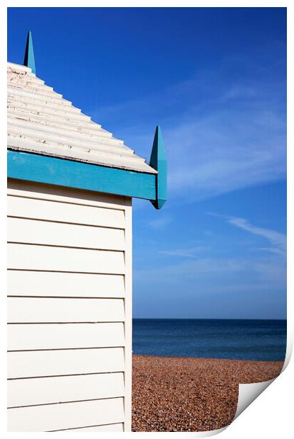 Beach Hut on Brighton Beach Print by Neil Overy