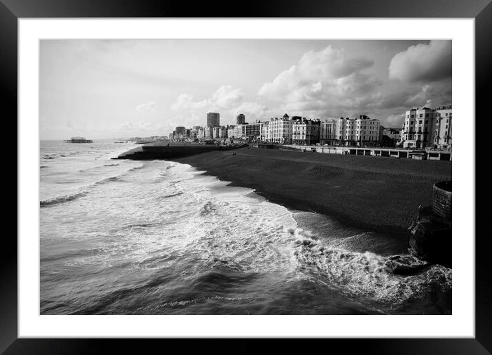 Brighton Beach Framed Mounted Print by Neil Overy