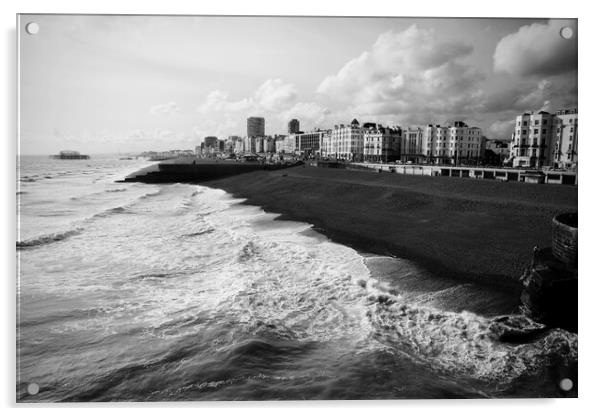 Brighton Beach Acrylic by Neil Overy