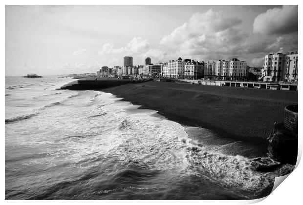 Brighton Beach Print by Neil Overy