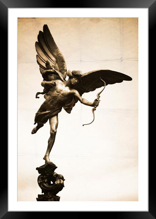 Eros Statue, London Framed Mounted Print by Neil Overy
