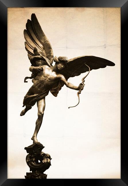 Eros Statue, London Framed Print by Neil Overy