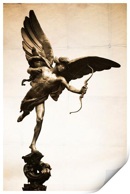Eros Statue, London Print by Neil Overy
