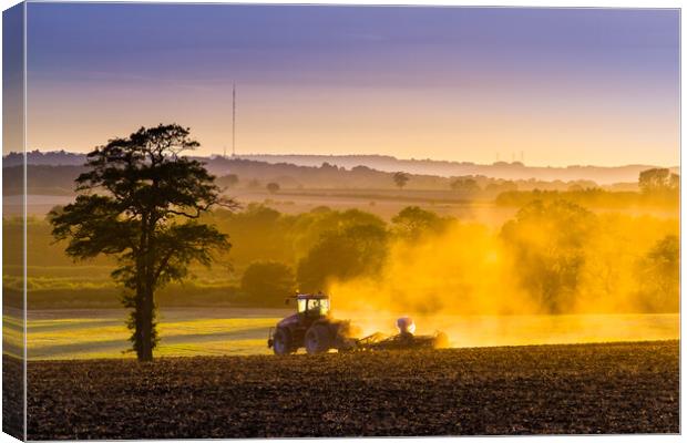 Working the land. Canvas Print by Bill Allsopp