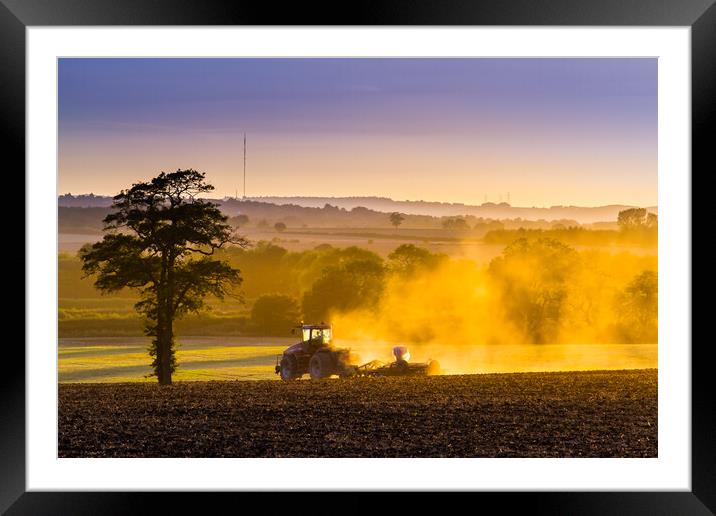 Working the land. Framed Mounted Print by Bill Allsopp