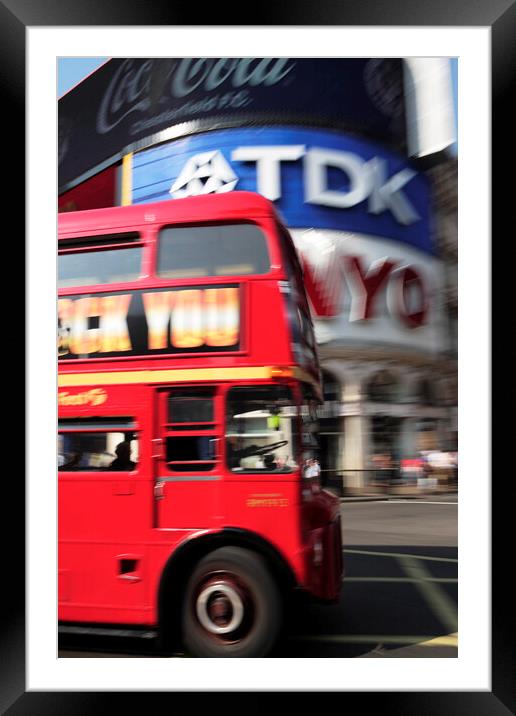 London Bus Framed Mounted Print by Neil Overy