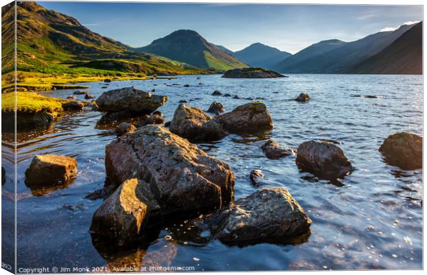 Wast Water in the Lake District Canvas Print by Jim Monk