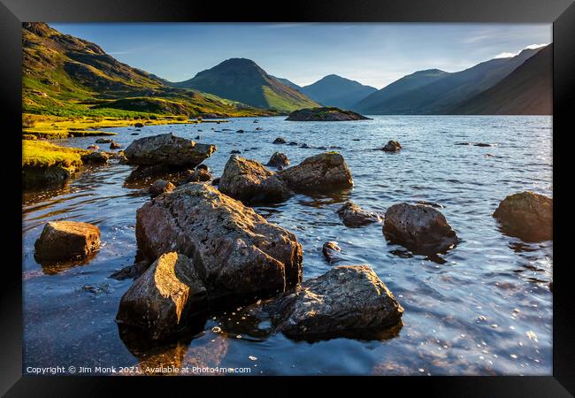 Wast Water in the Lake District Framed Print by Jim Monk