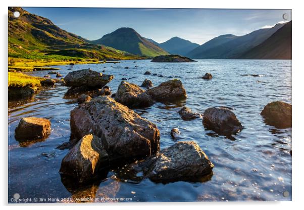Wast Water in the Lake District Acrylic by Jim Monk