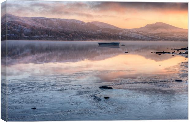 Llyn Tegid sunset Canvas Print by Rory Trappe