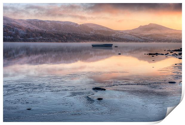 Llyn Tegid sunset Print by Rory Trappe