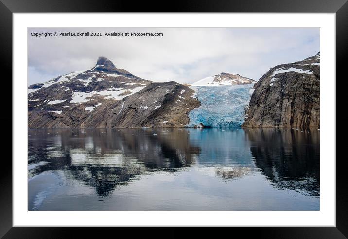 Prince Christian Sound Glacier Greenland Framed Mounted Print by Pearl Bucknall