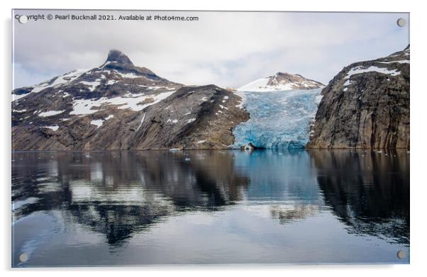 Prince Christian Sound Glacier Greenland Acrylic by Pearl Bucknall