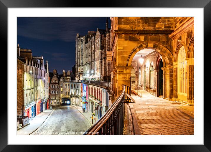 Victoria Street View, Edinburgh, Scotland. Framed Mounted Print by Philip Leonard