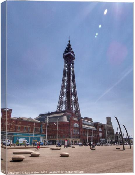 Blackpool Tower Canvas Print by Sue Walker