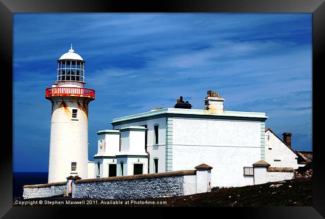 Arranmore Lighthouse Framed Print by Stephen Maxwell
