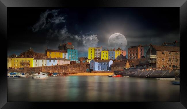 Tenby harbour Pembrokeshire Framed Print by Leighton Collins